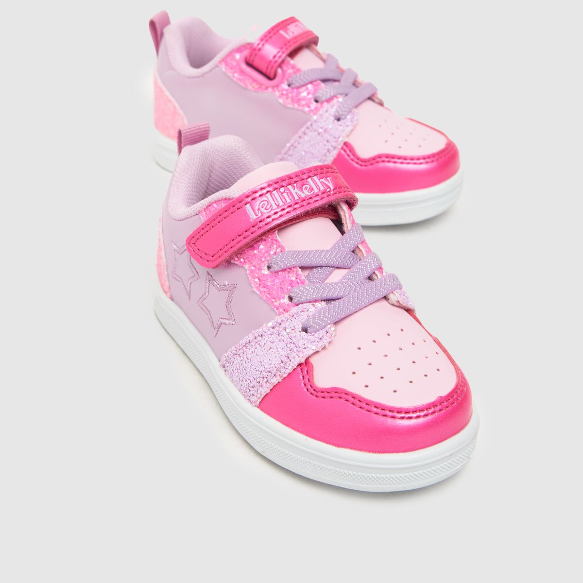 Lelli Kelly rosa flerfärgade prästkrage-sneakers för småbarn