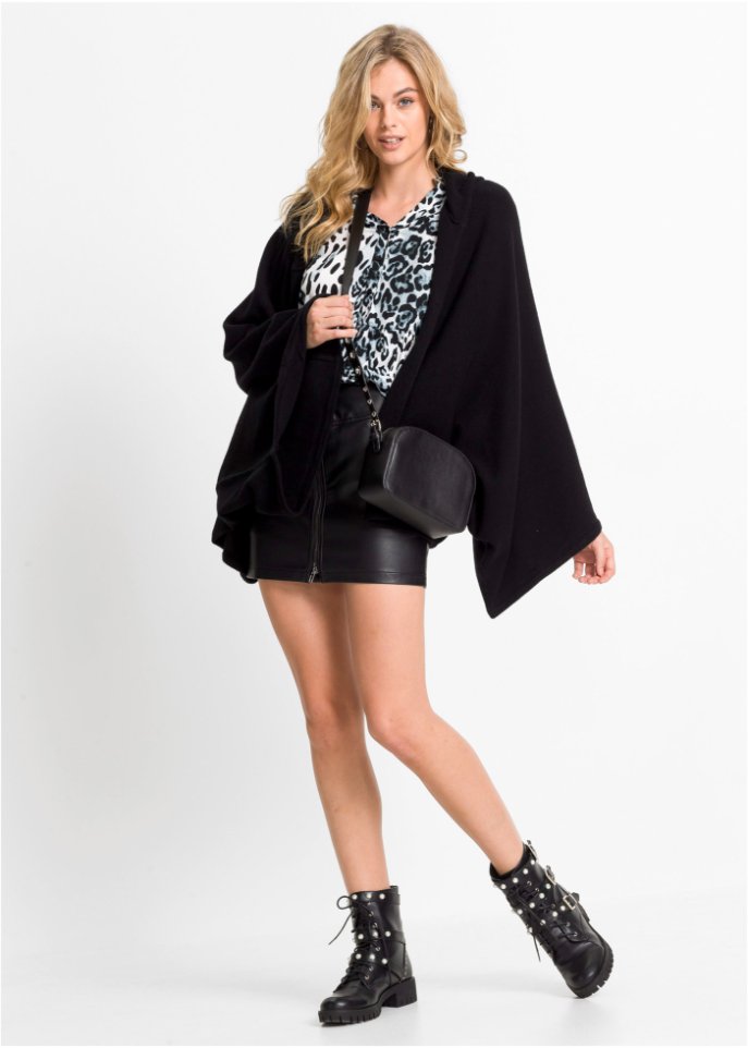 Strickjacke mit weiten Ärmeln