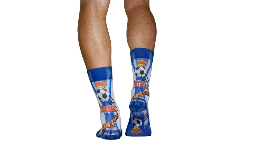 wigglesteps Herren Socken BALL KING -BLUE Jeans