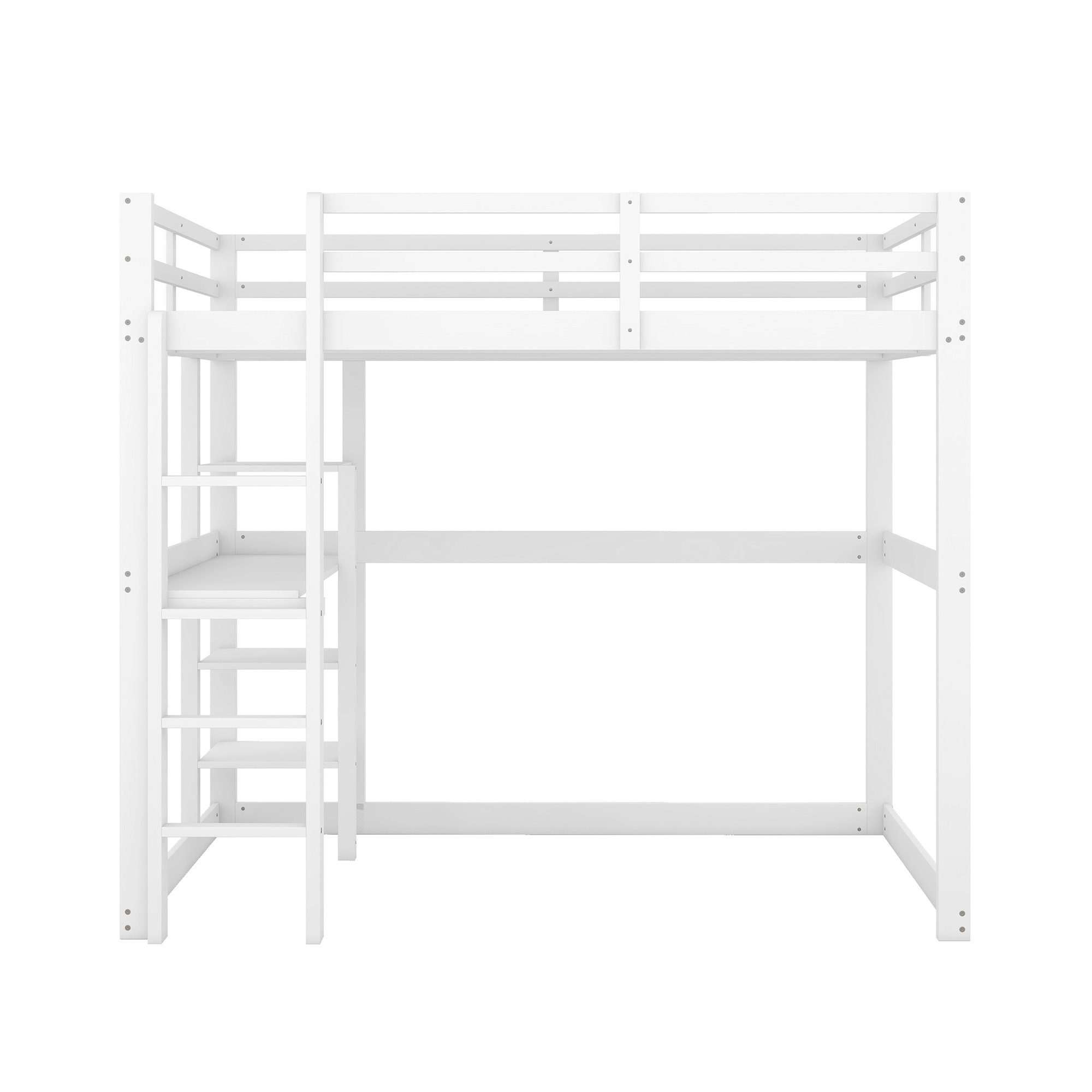 DEEP POWER Kinderbett Kinderbett Hochbett Kiefer Mit Schreibtisch+ Stauraum 140X200cm bett