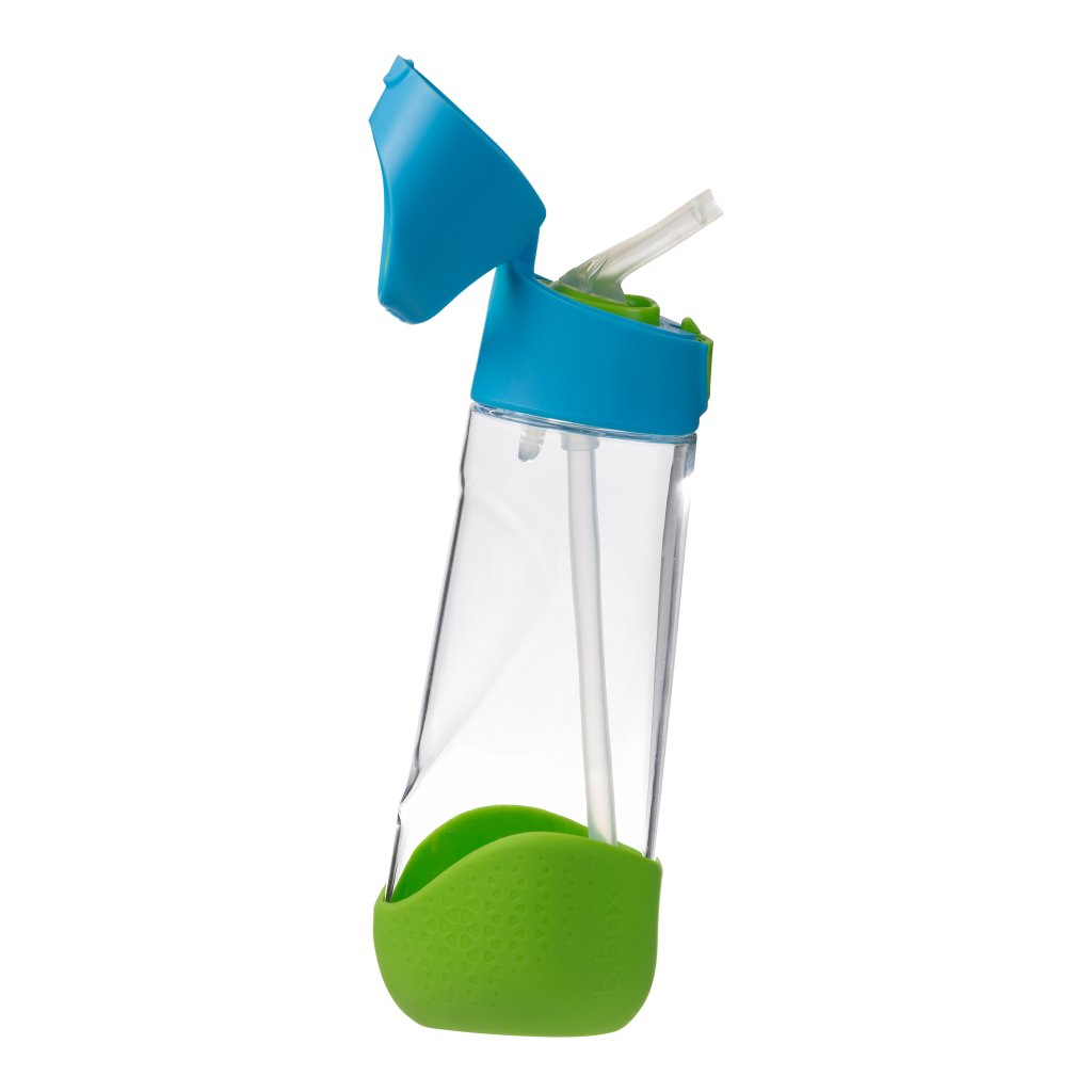 b.box Tritan-Flasche mit Strohhalm 600 ml - blau/grün