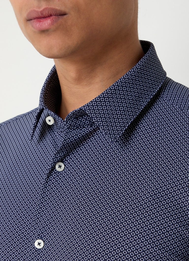 HUGO BOSS Slim fit krekls ar mikrorakstu