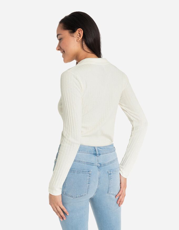 Langarm-Poloshirt - Baumwoll-Mix