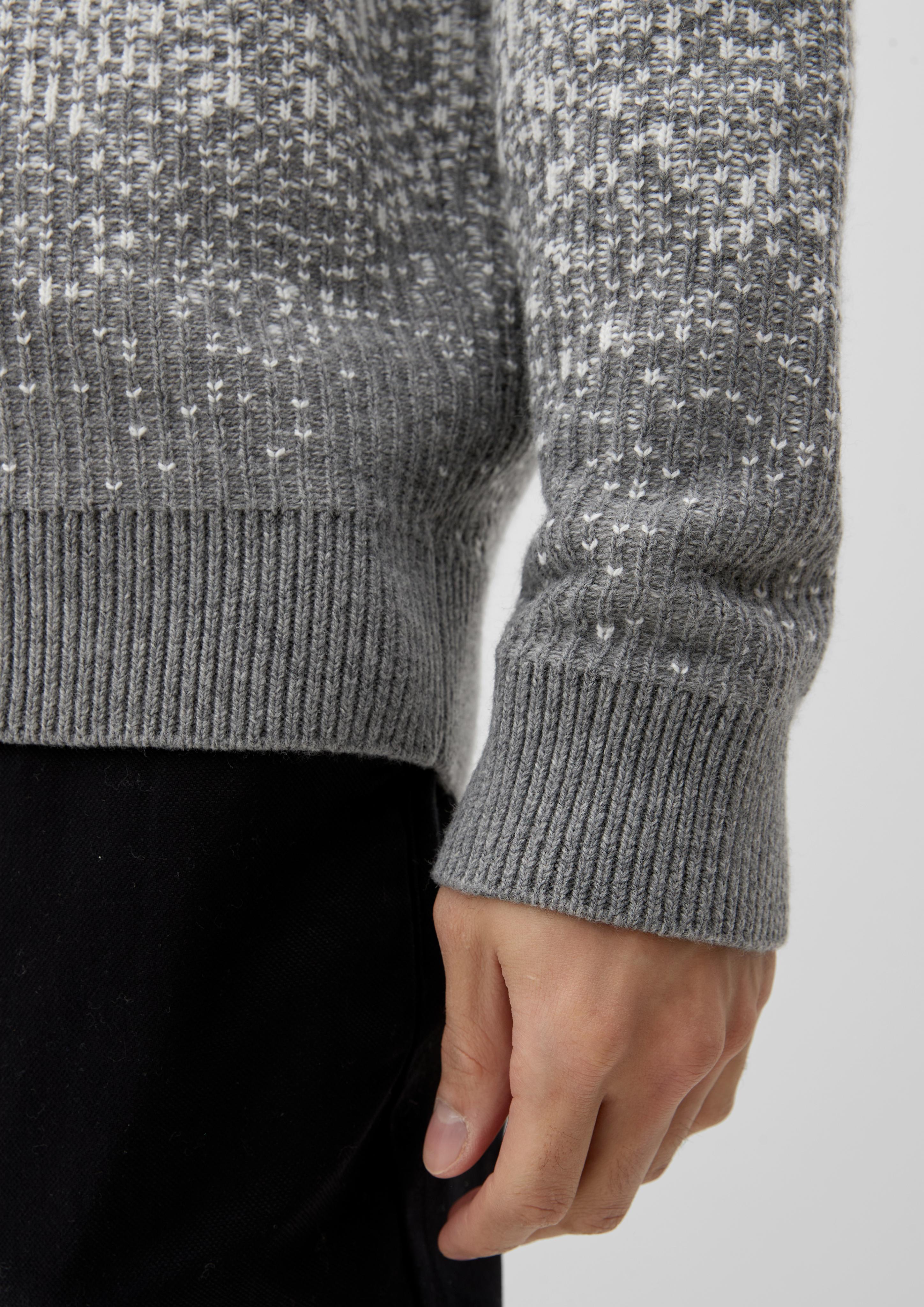 Bicolor-Pullover mit Rippstruktur  2124535-97X1