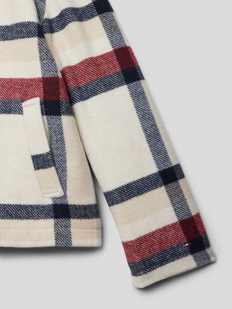 Jacke mit Tartan-Karo in ecru