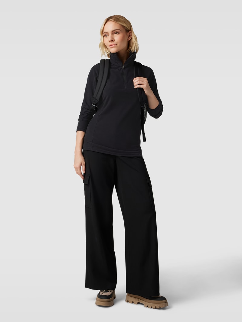 Sweatshirt aus Fleece mit Stehkragen Modell 'GLACIAL™ IV 1/2 ZIP' in schwarz