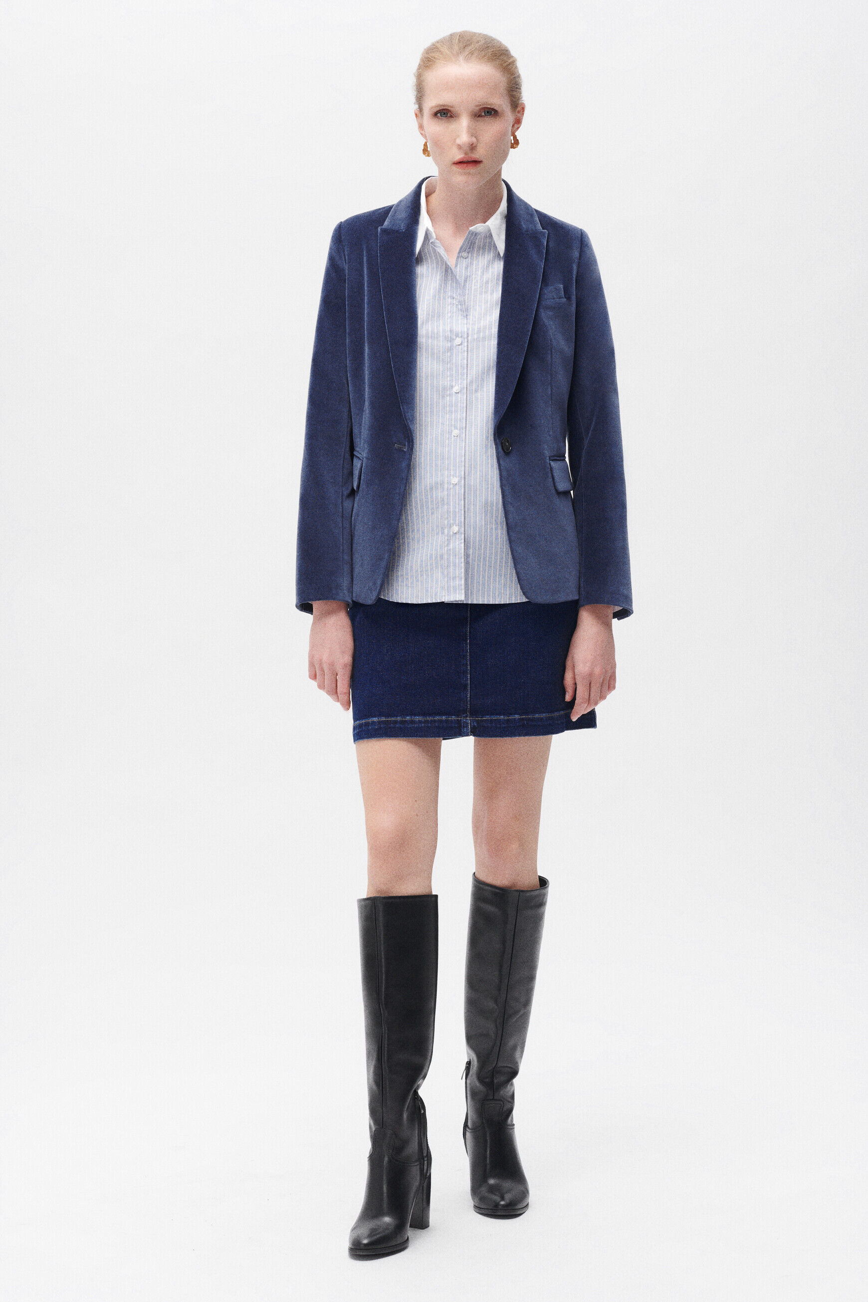 blazer aurora bleu marine femme
