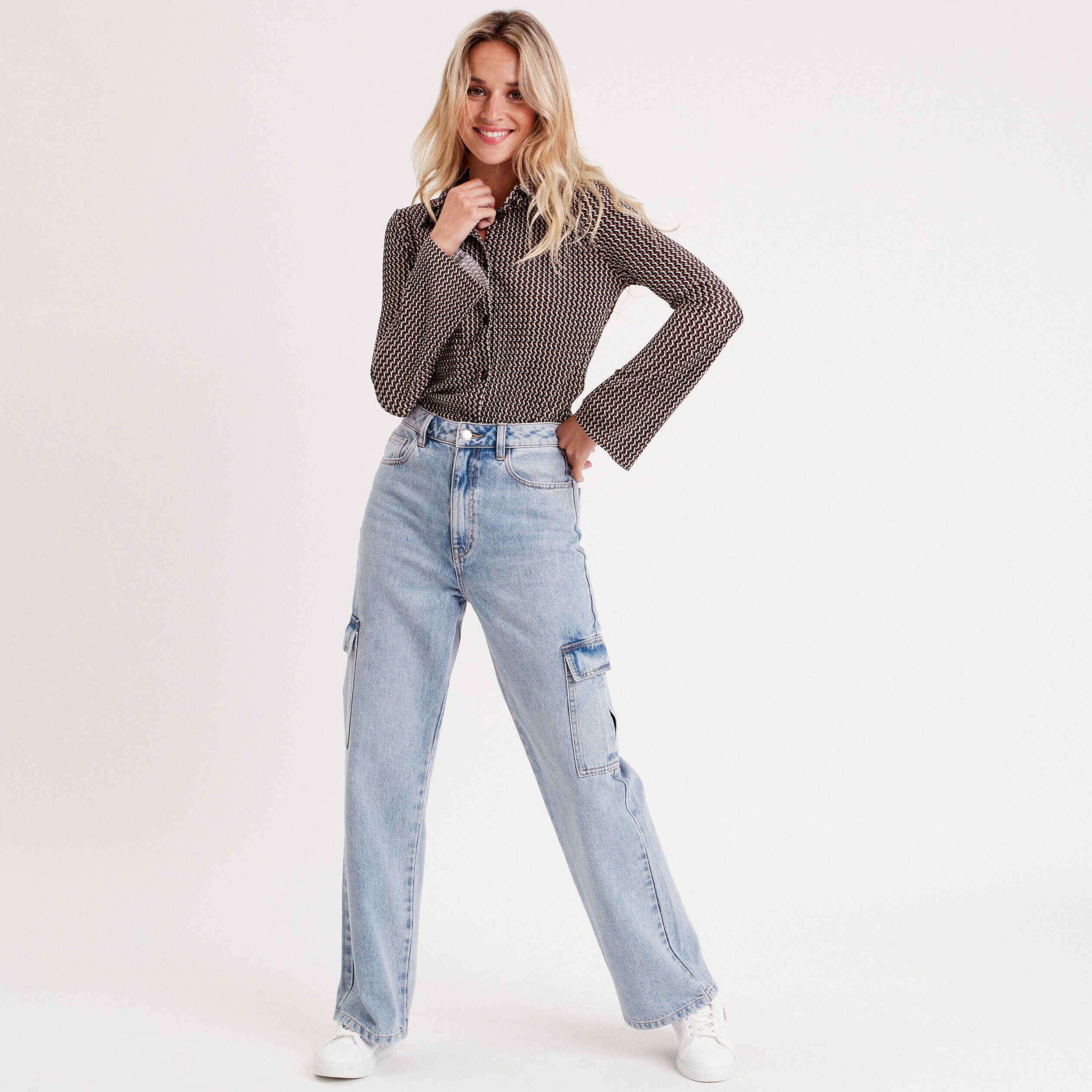 T-shirt manches longues blanc femme | Cache Cache