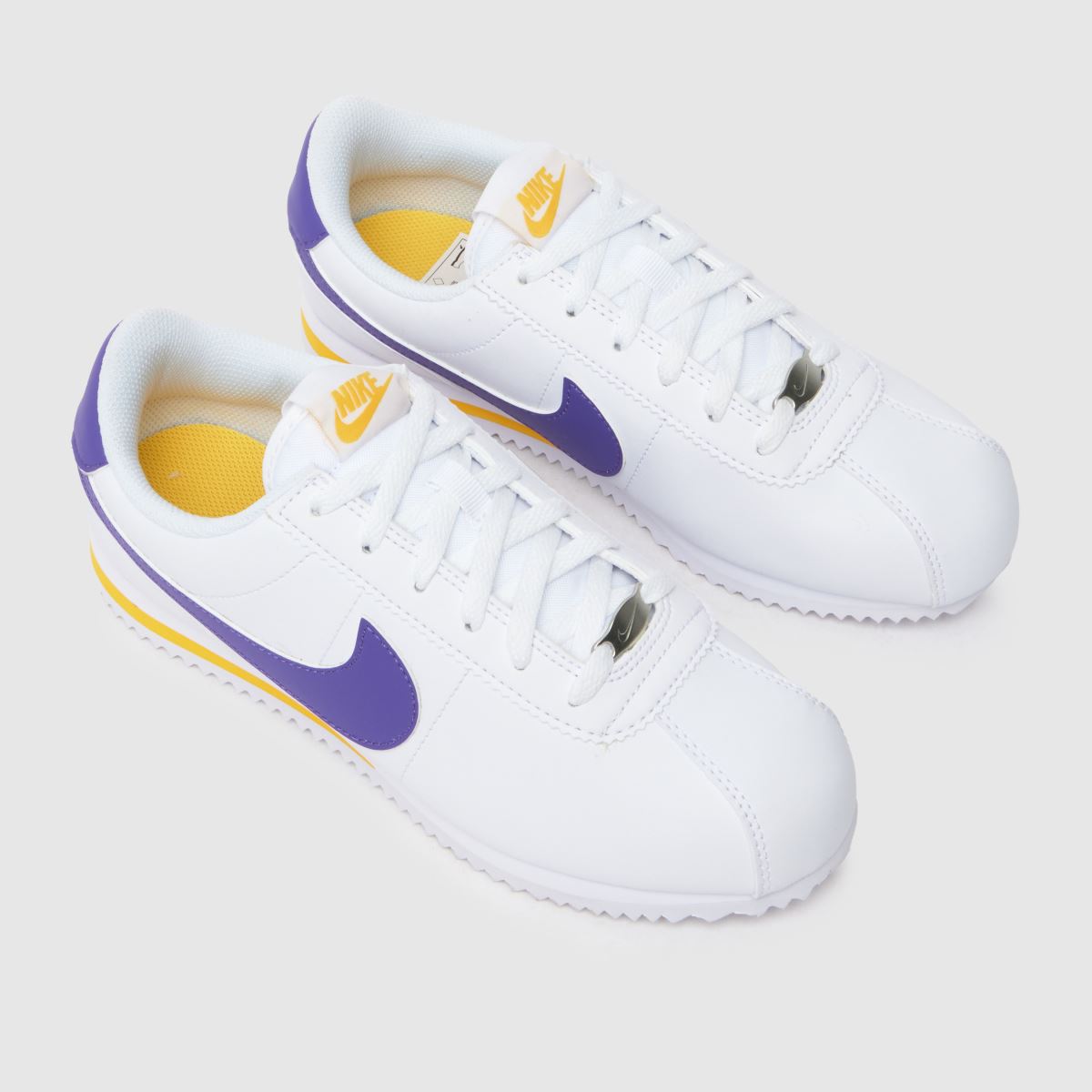 Nike fehér és lila Cortez lányka edzőcipők