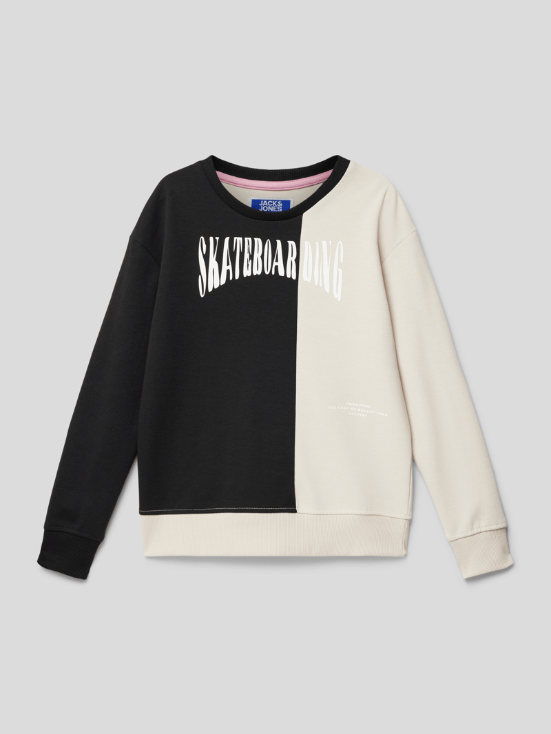 Sweatshirt mit Motiv-Print Modell 'JOROLI' in schwarz
