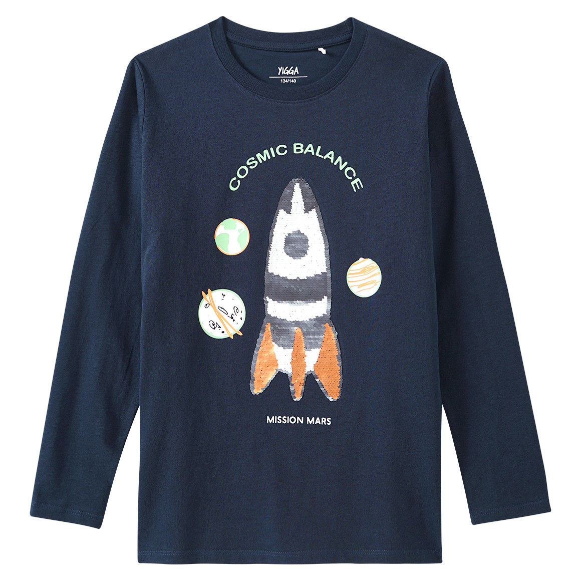 Jungen Langarmshirt mit Wendepailletten