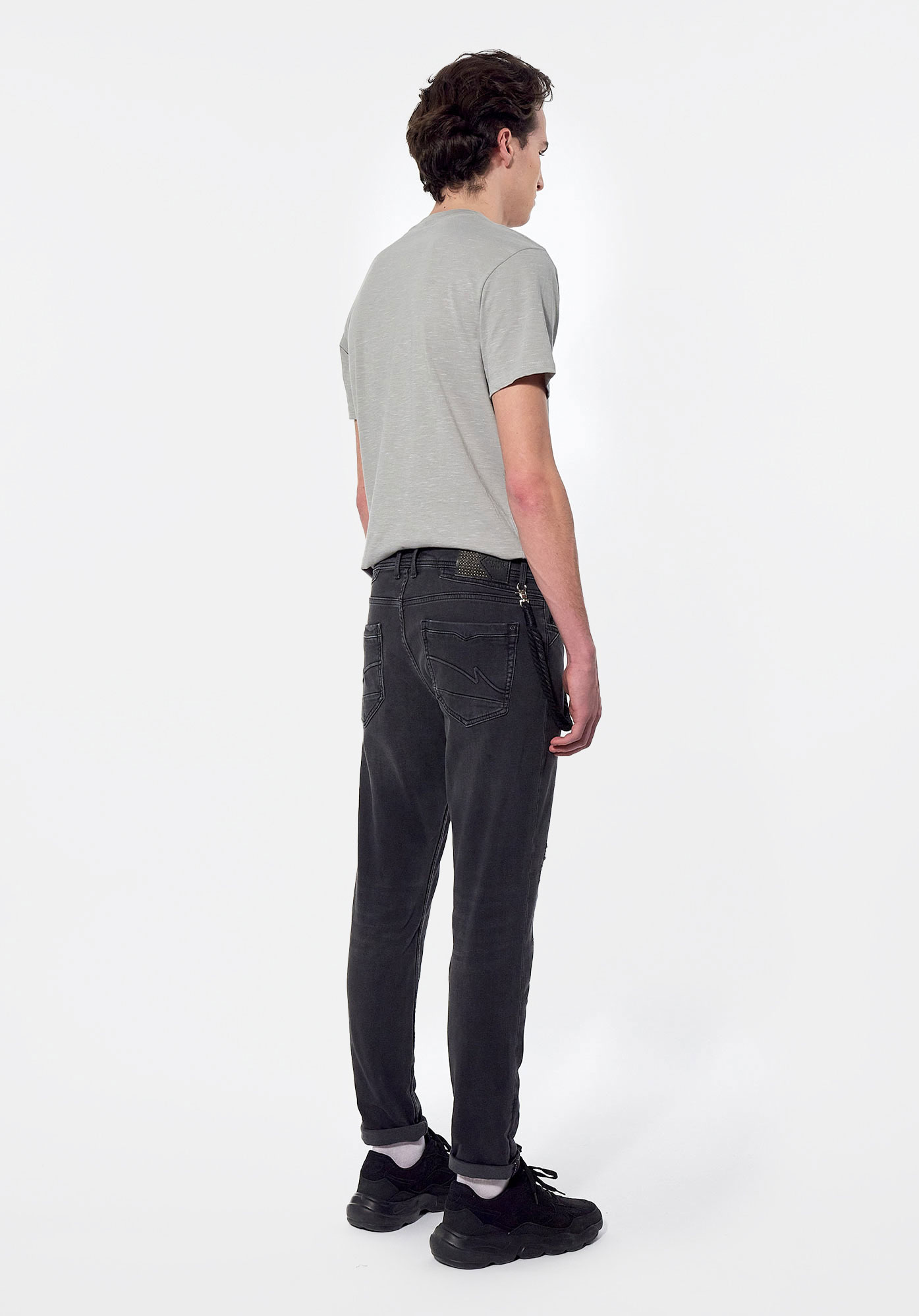 JUDE   Jean tapered slim noir Homme
