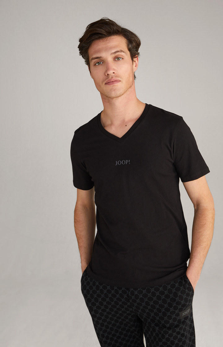 2er-Pack Fine Cotton T-Shirts in Schwarz