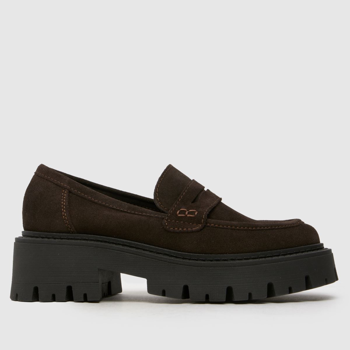 Schuh Lennox – Bruna, platta loafers i mocka
