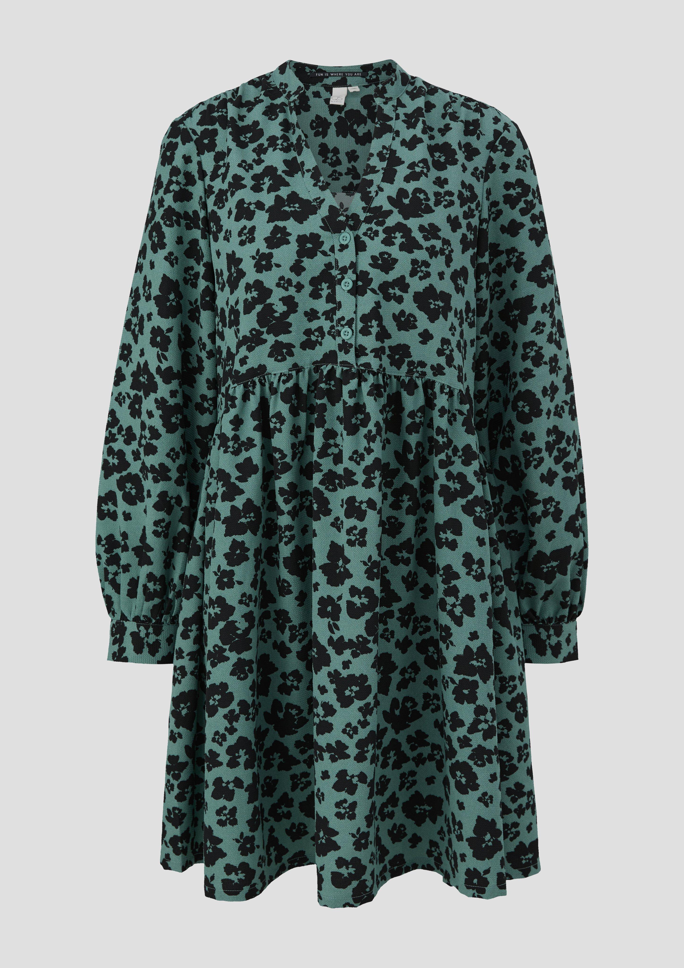 Crêpe-Kleid mit All-over-Print  2140303-65A9