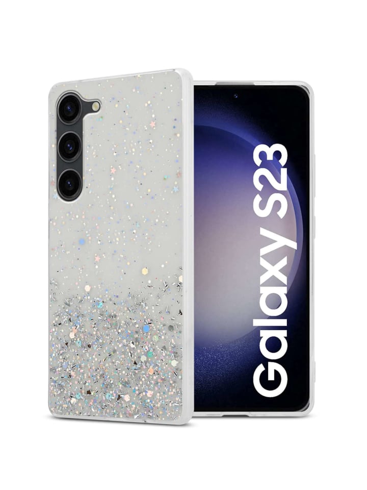 cadorabo Hülle für Samsung Galaxy S23 Glitter in Transparent mit Glitter günstig kaufen onesize