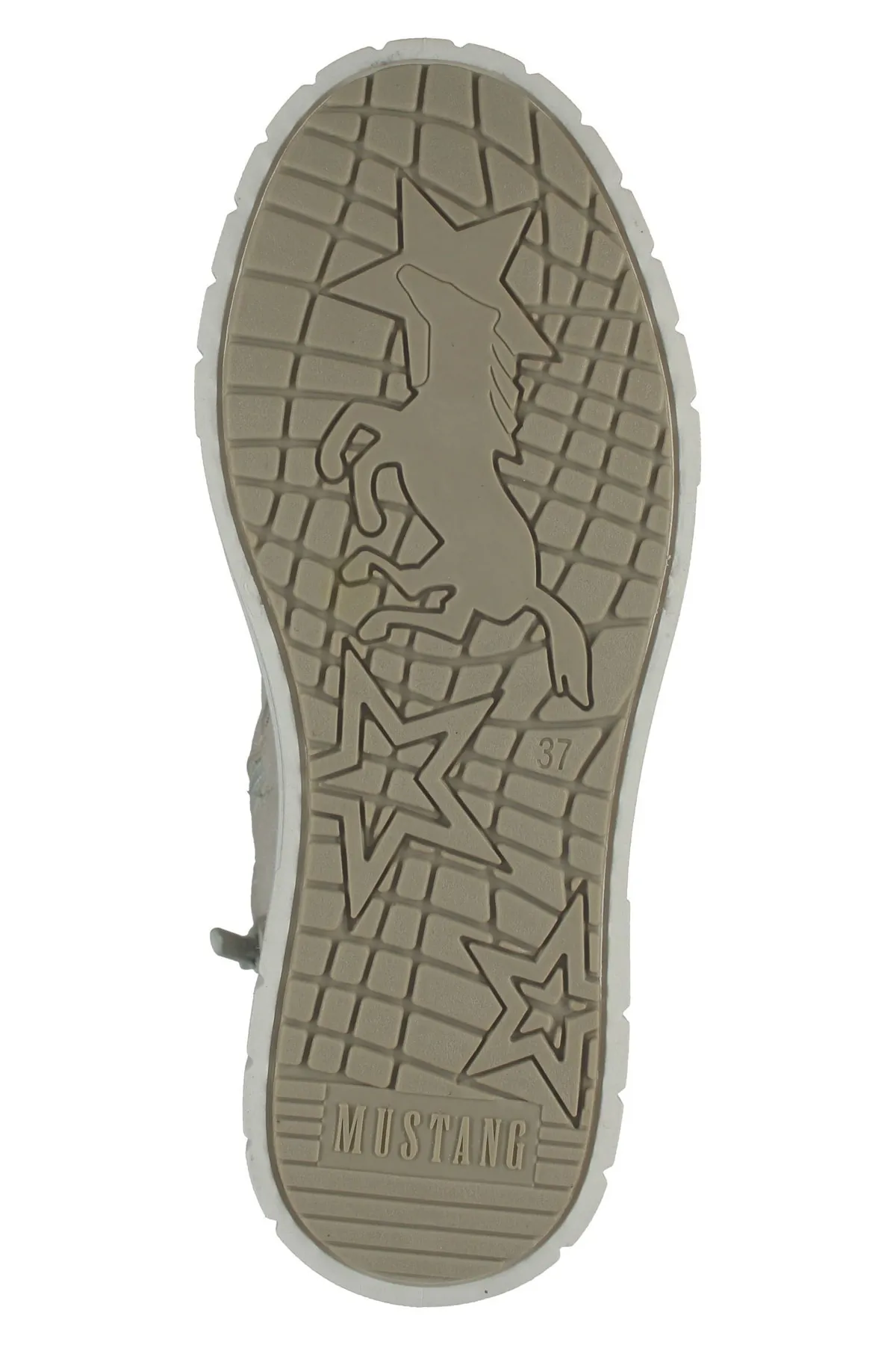 Mustang  Stiefelette - Ecru - Flacher Absatz