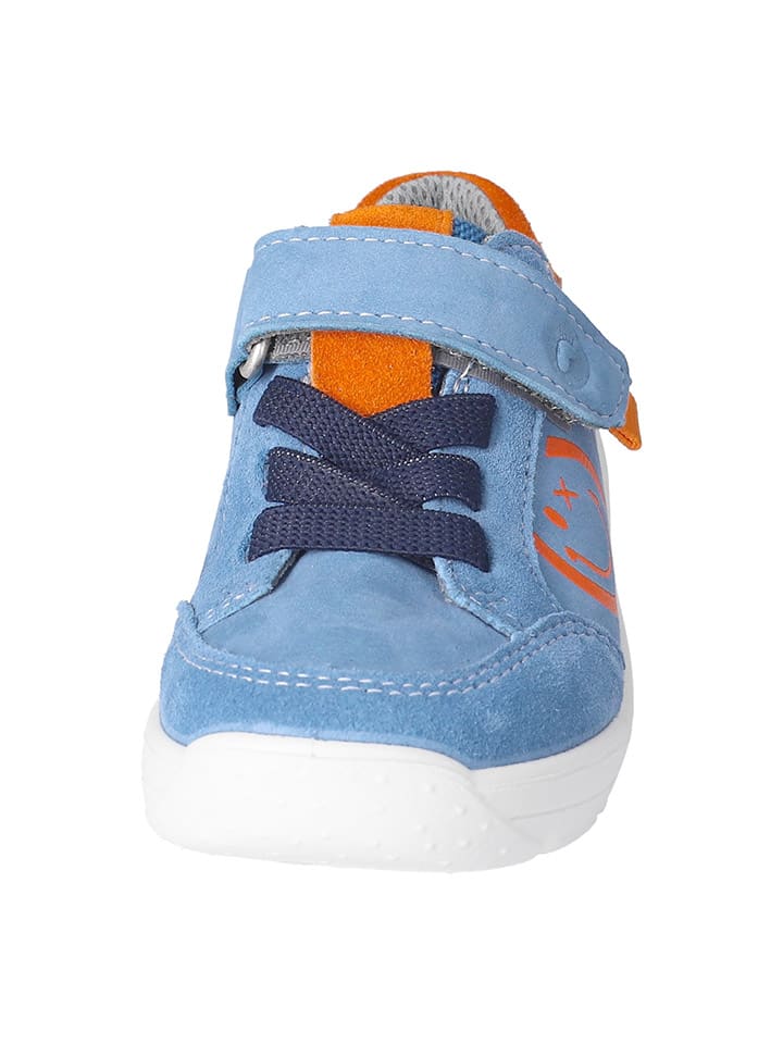 Ricosta Leder-Sneakers in Blau/ Orange günstig kaufen