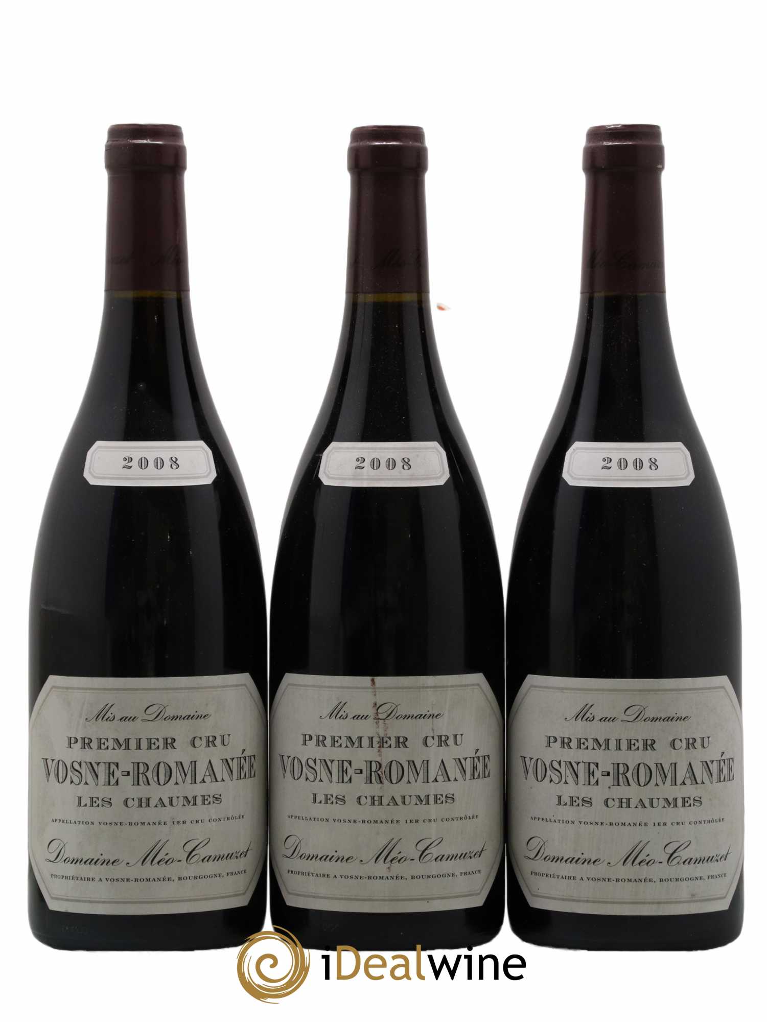 Vosne-Romanée 1er Cru Les Chaumes Méo-Camuzet (Domaine)  2008 - Lot de 3 Bouteilles