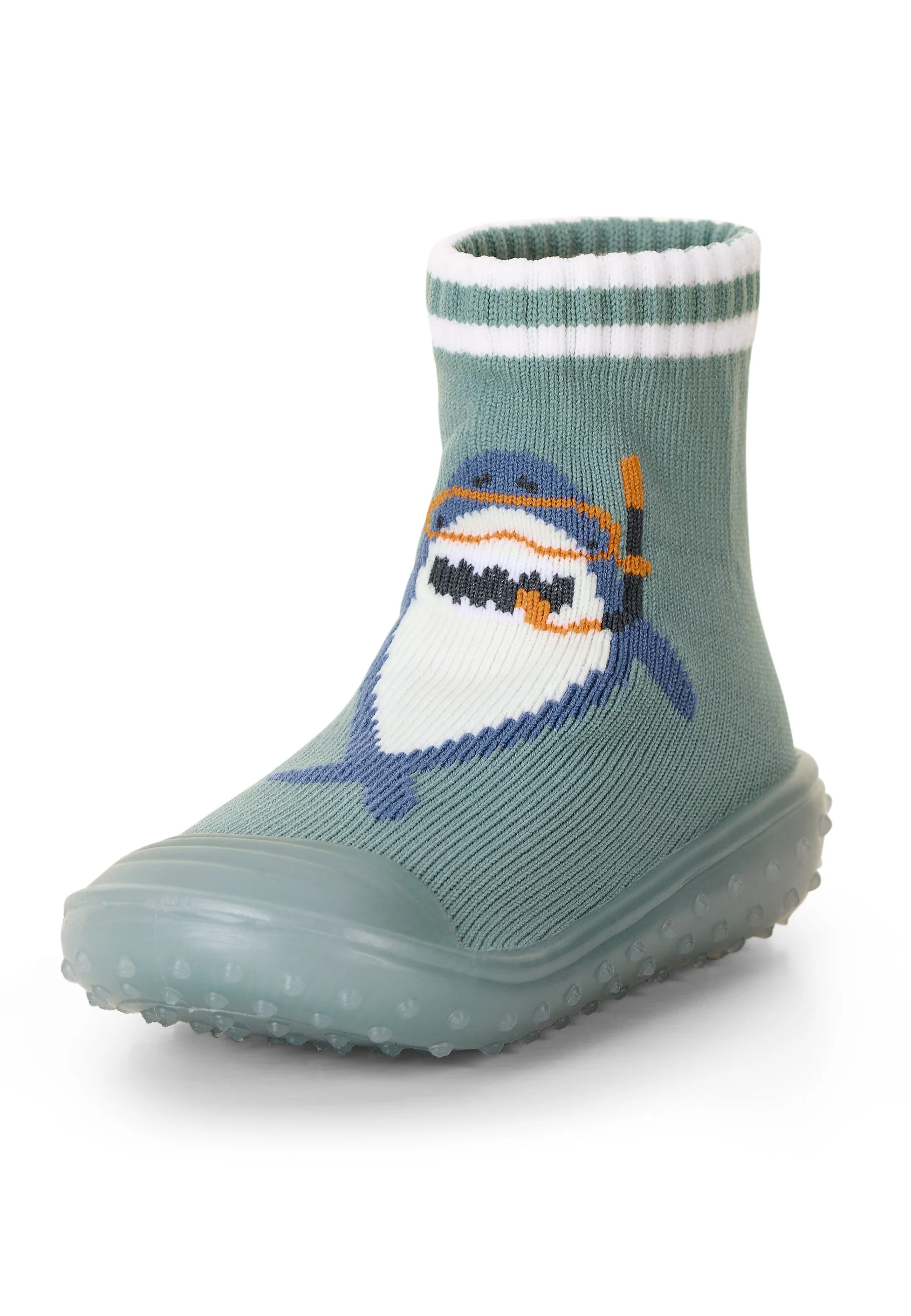 Adventure-Socks mit Motiv Hai in Dunkelgrün