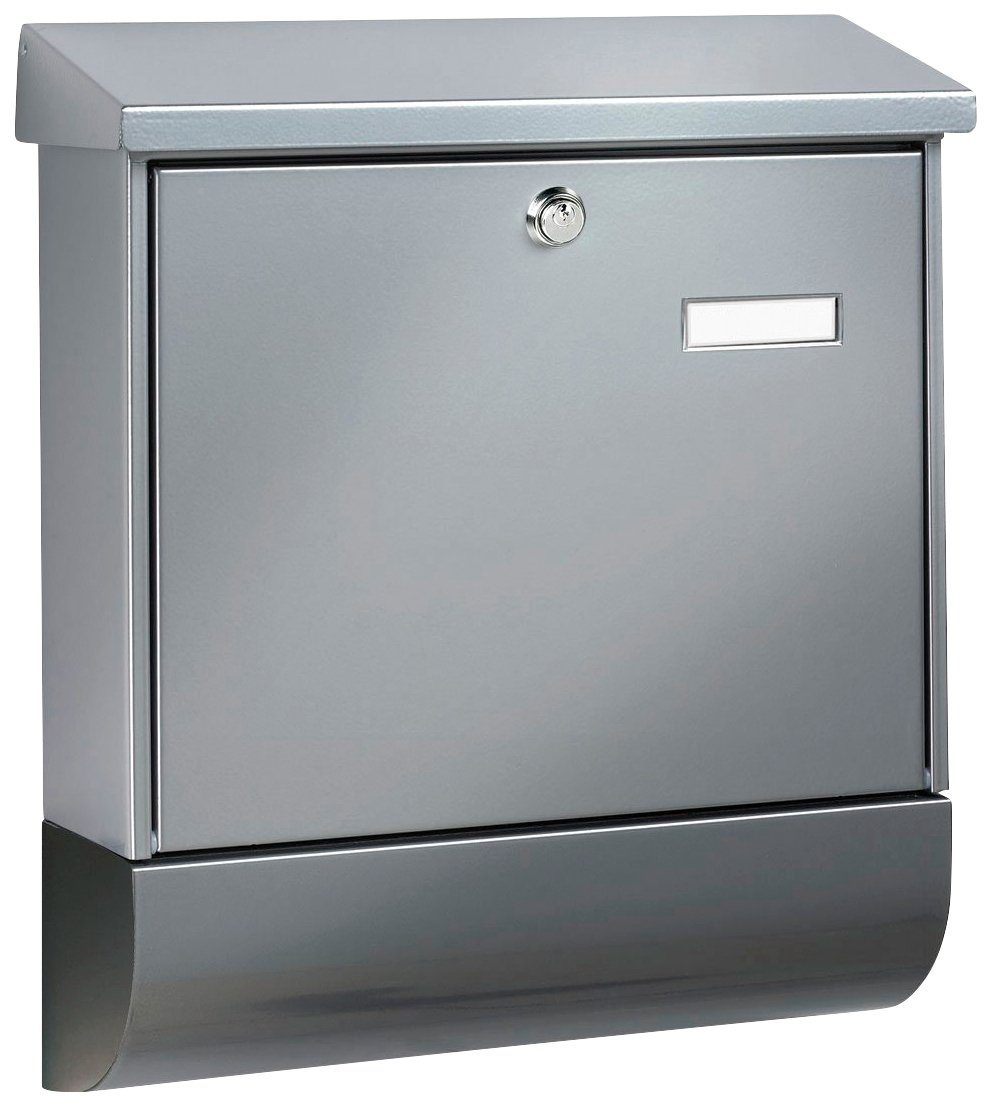 Burg Wächter Briefkasten SET VARIO 86720 SI (EC), aus Stahlblech, mit Zeitungsfach