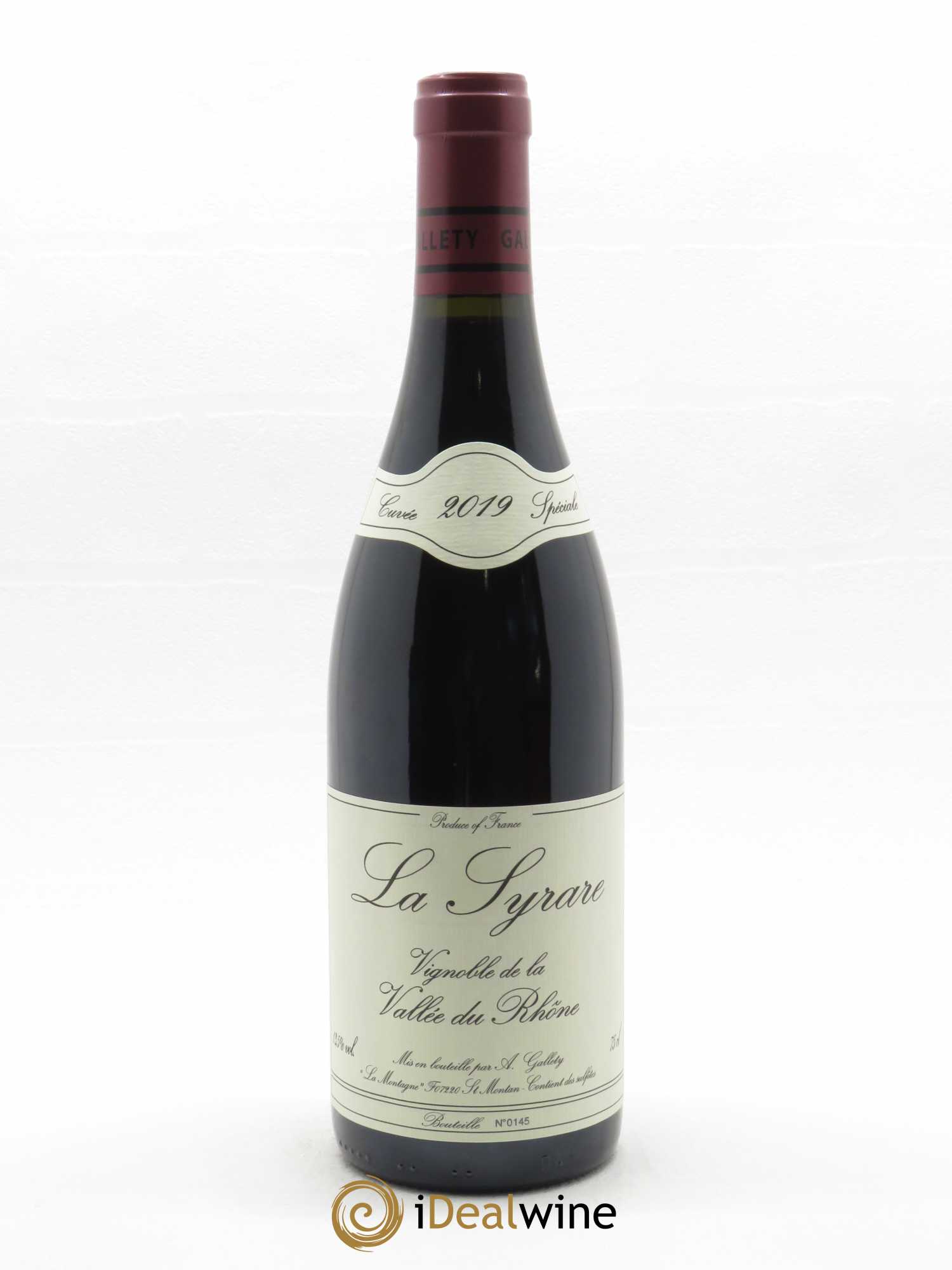 Côtes du Vivarais La Syrare Gallety (Domaine)  2019 - Lot de 1 Bouteille