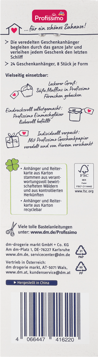 Geschenkanhänger veredelt, 24 St