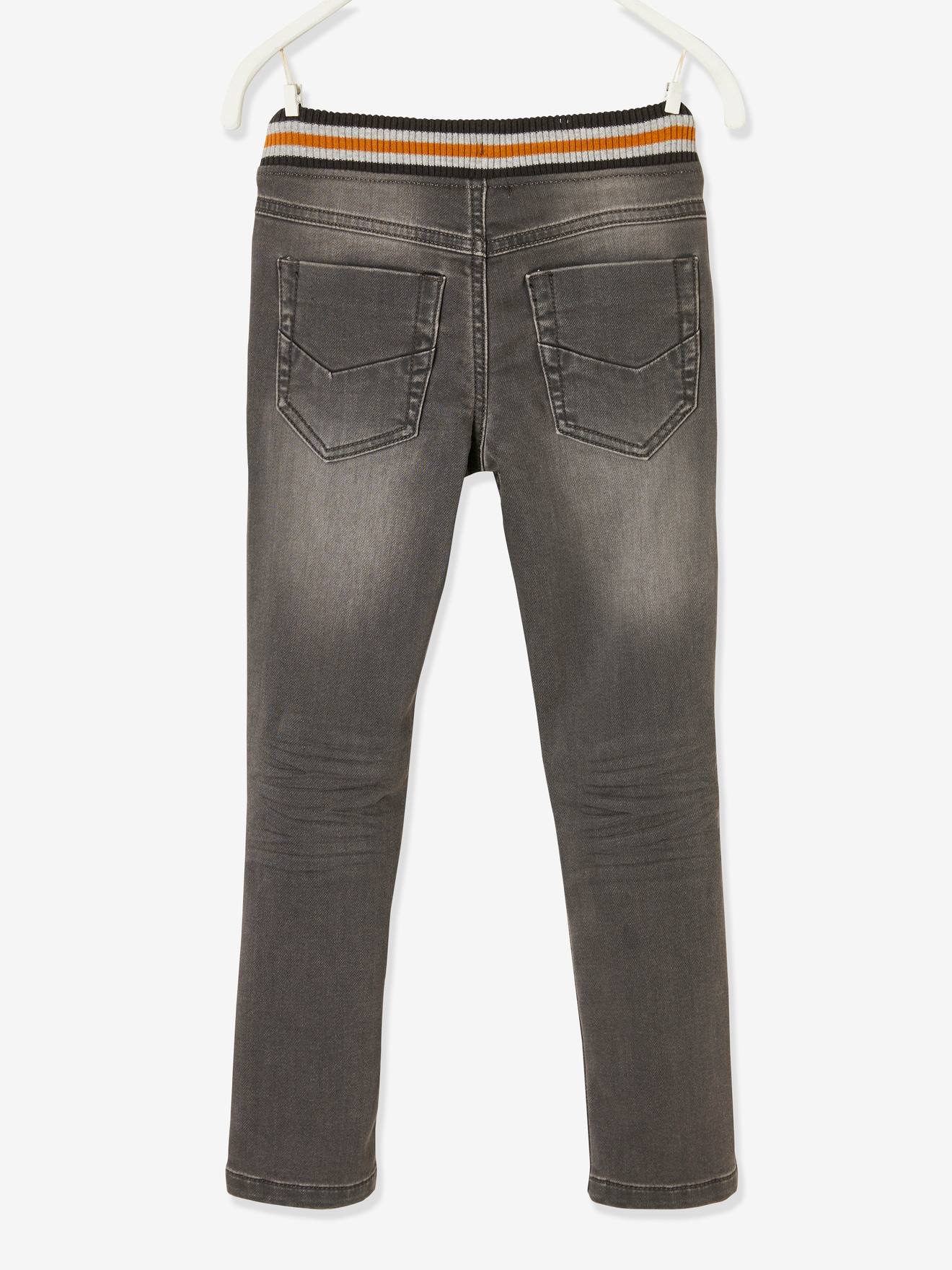 Vertbaudet Jungen Sweathose, Denim-Optik Oeko-Tex - schwarz