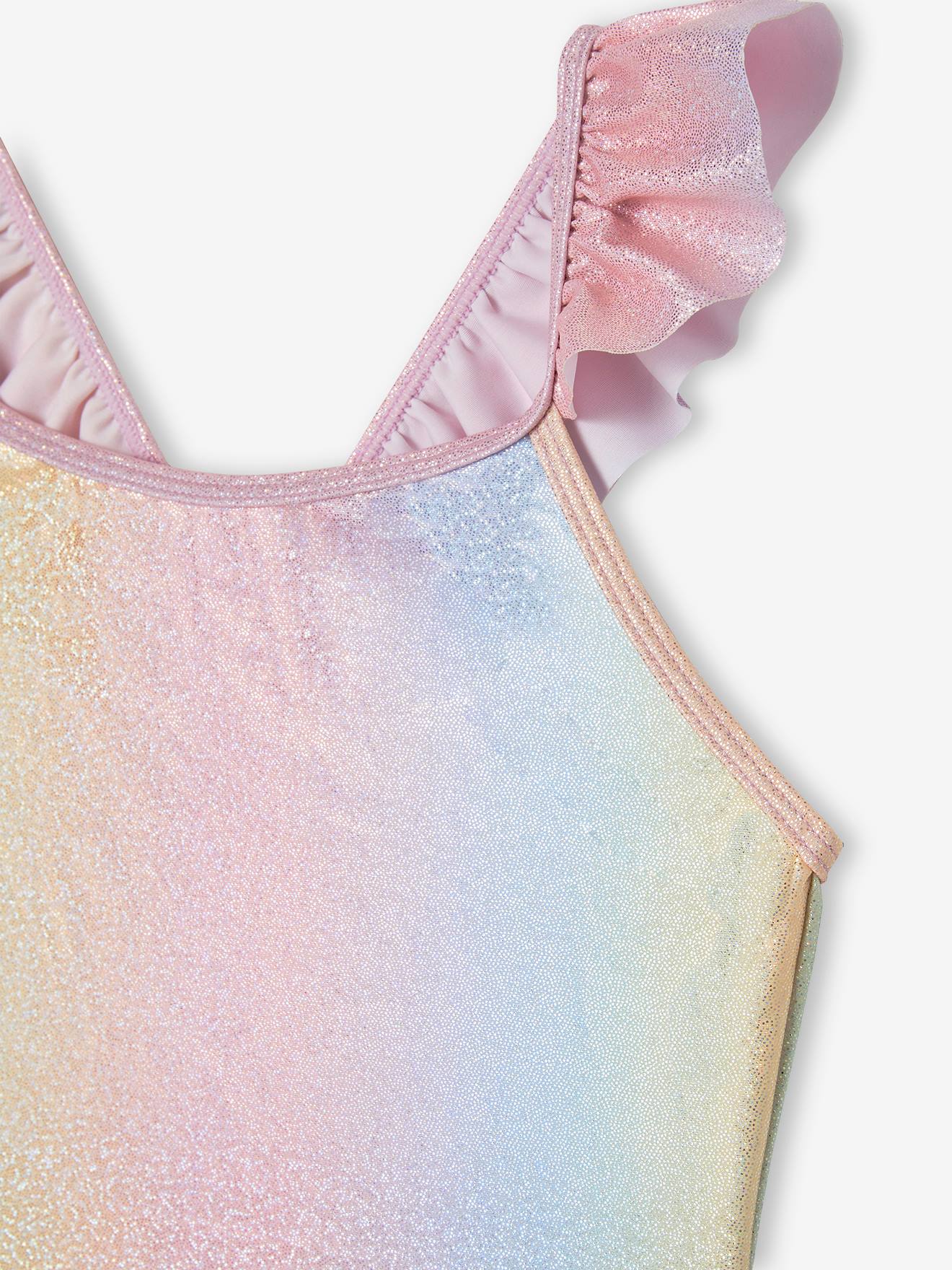Maillot de bain 1 pièce fille glitter rose
