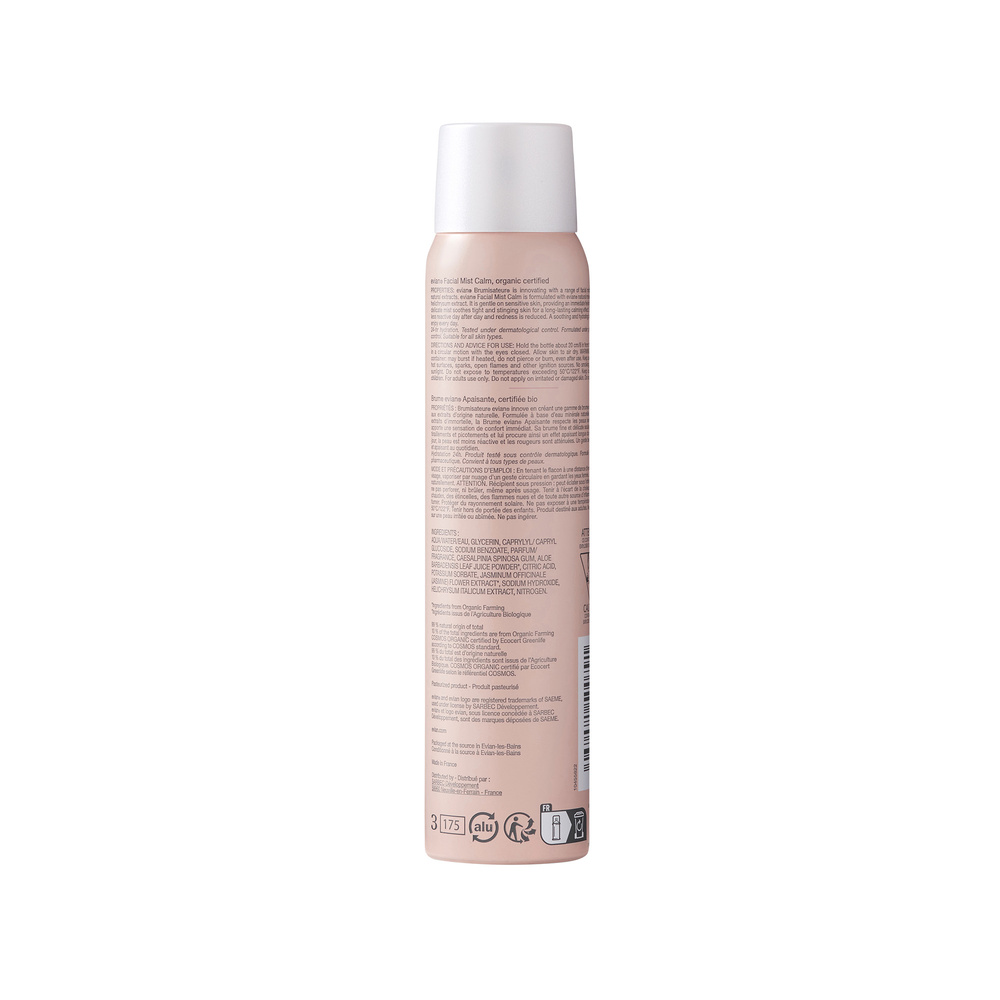evian evian® Facial Mist CALM Brume de soin visage Apaisante certifiée bio