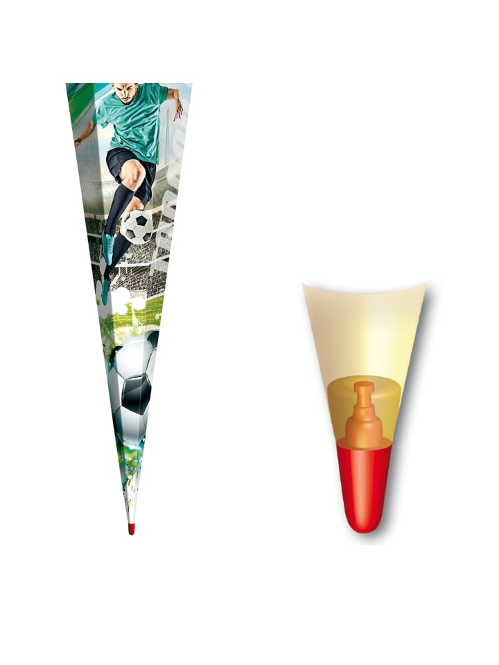 ROTH Schultüte groß Fußballstar 85 cm, Sound Netzverschluss in Bunt günstig kaufen onesize
