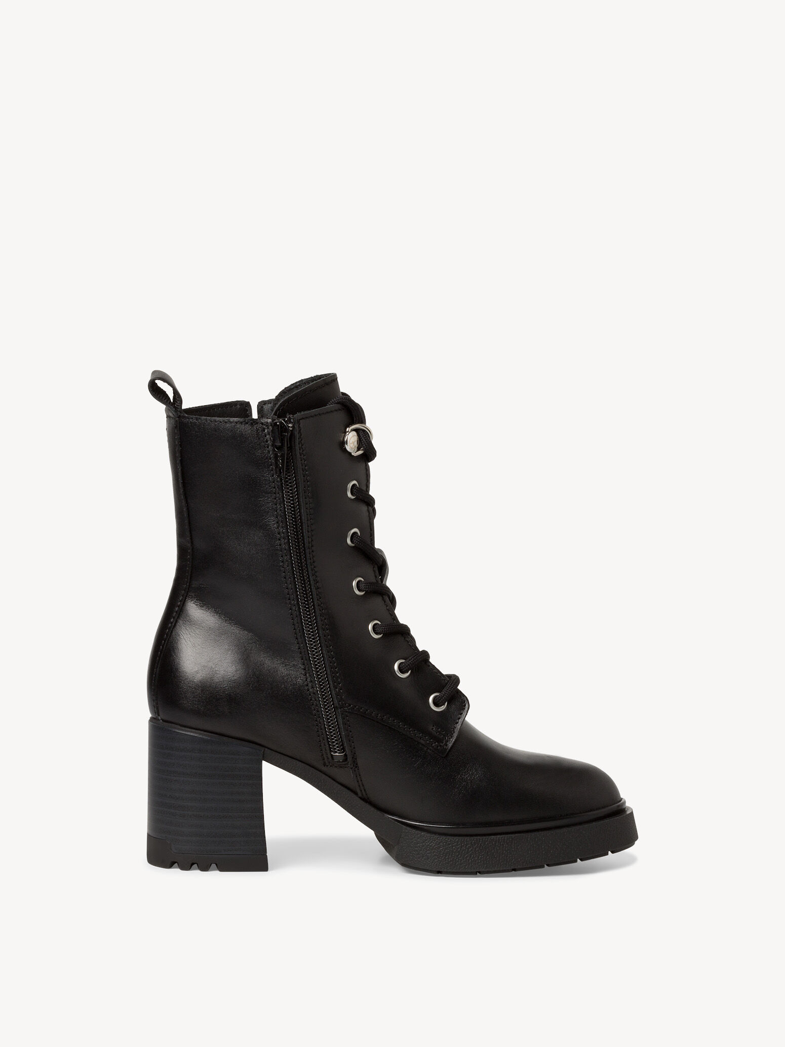 Bottine en cuir - noir