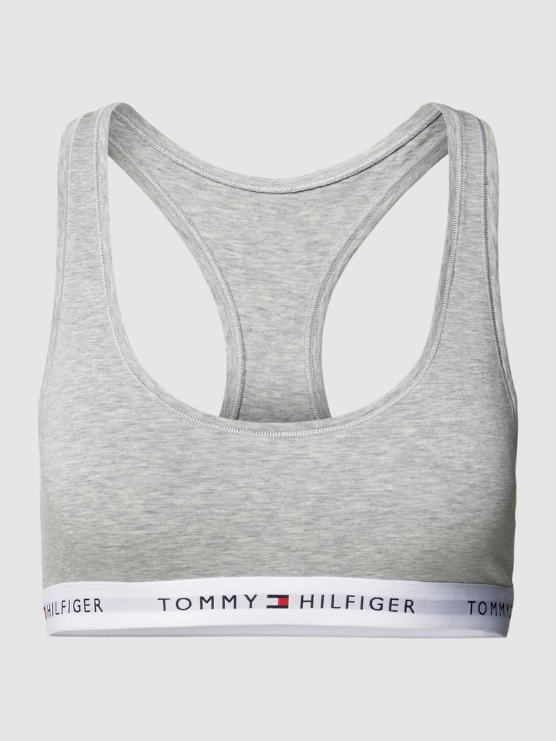 Bralette mit Racerback Modell 'UNLINED' in hellgrau