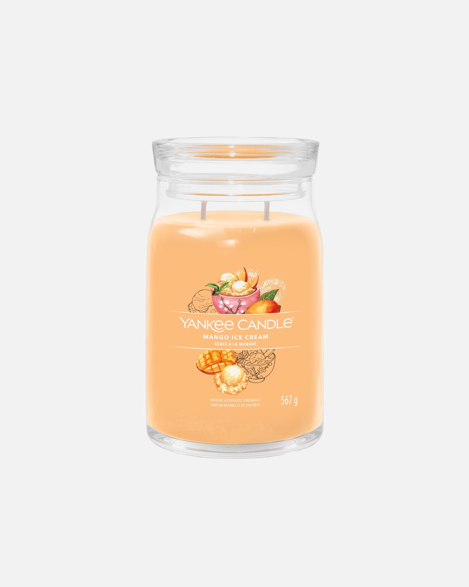 YANKEE CANDLE didelis mangų ledų indelis