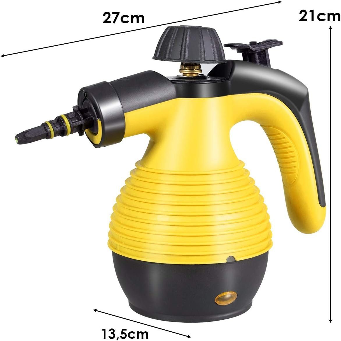 KOMFOTTEU Dampfreiniger, mit 350 ml Wassertank, 3 Bar, 1050 W, 3-5min Aufheizzeit