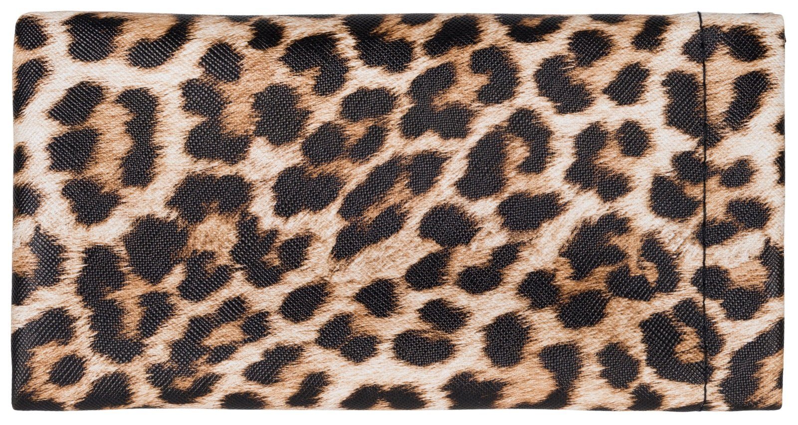 styleBREAKER Brillenetui, Brillenetui mit Leoparden Muster und Putztuch