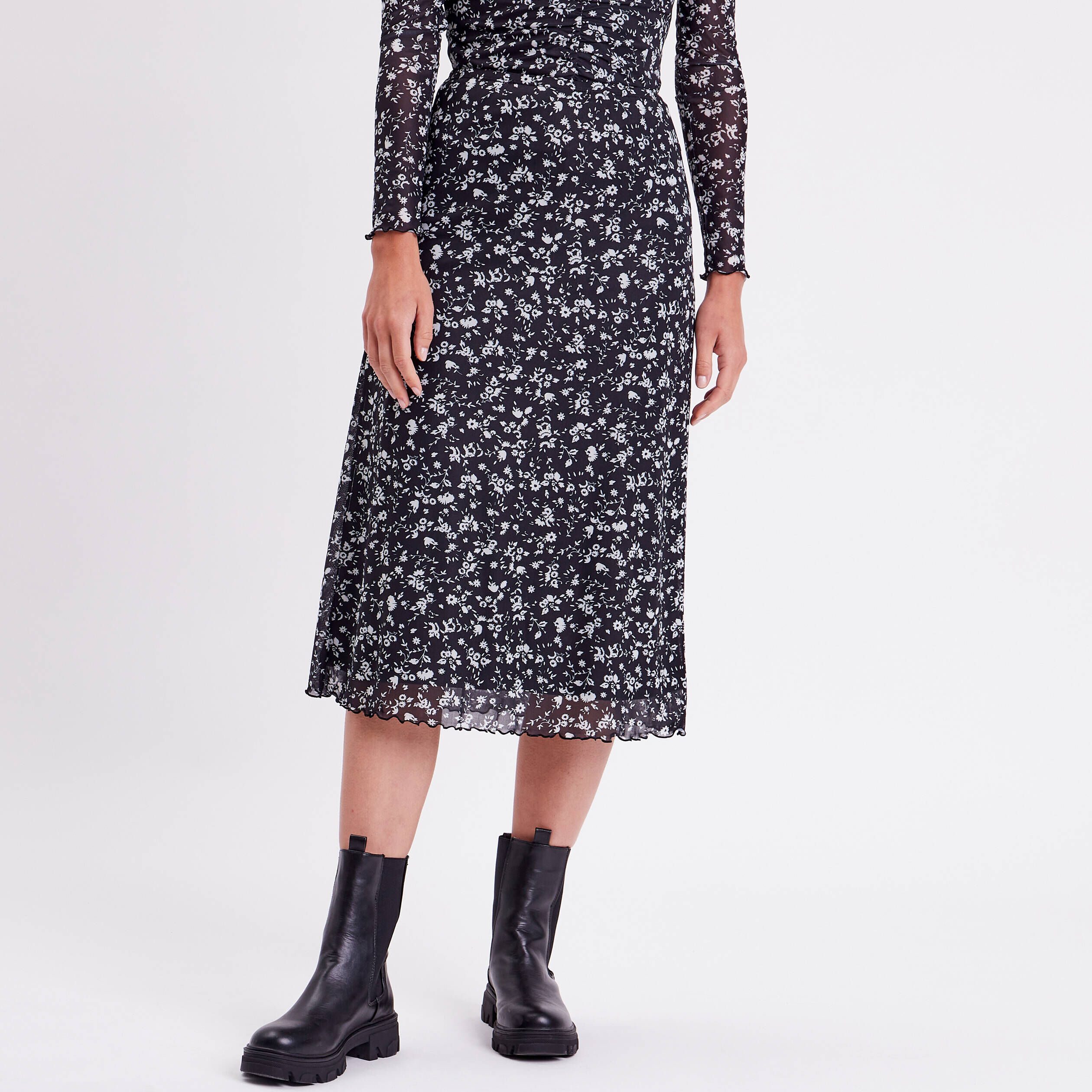 Jupe droite noir femme | Cache Cache