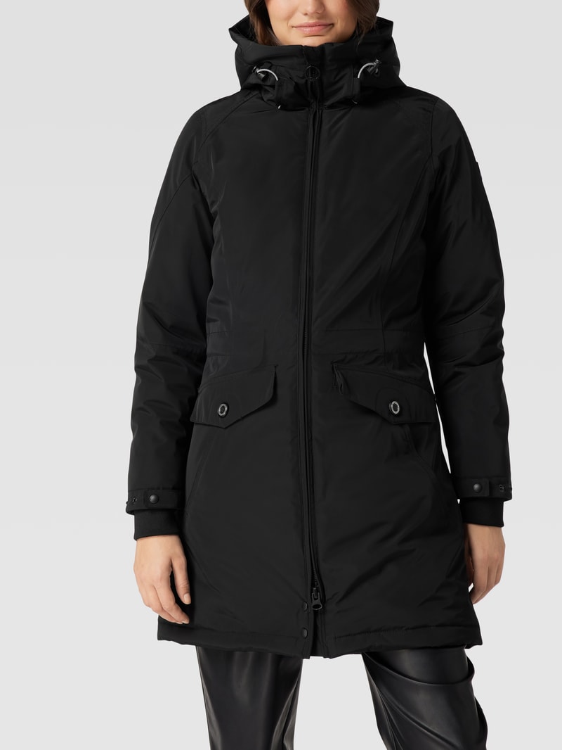 Jacke mit Label-Applikation Modell 'Cucilla' in schwarz