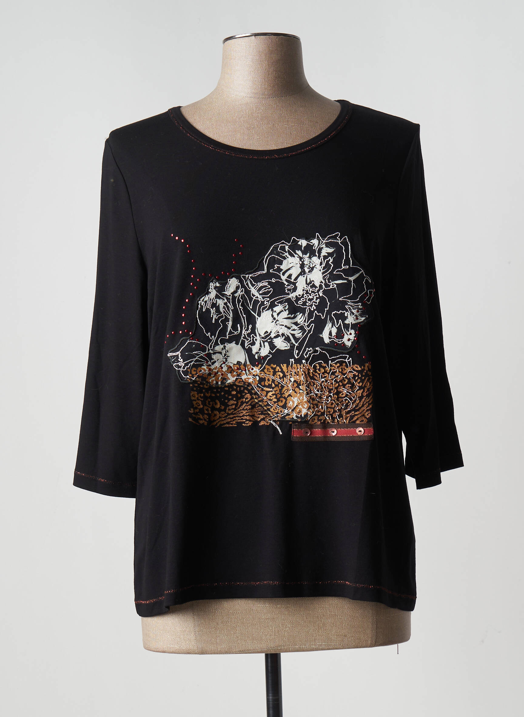 Pause Cafe Tops Femme couleur noir