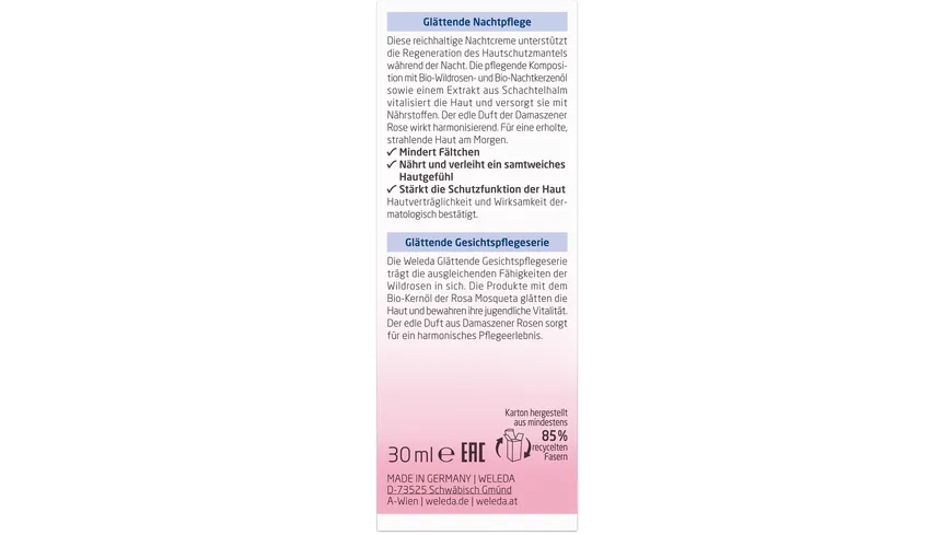 WELEDA WILDROSE Glättende Nachtpflege 30 ml