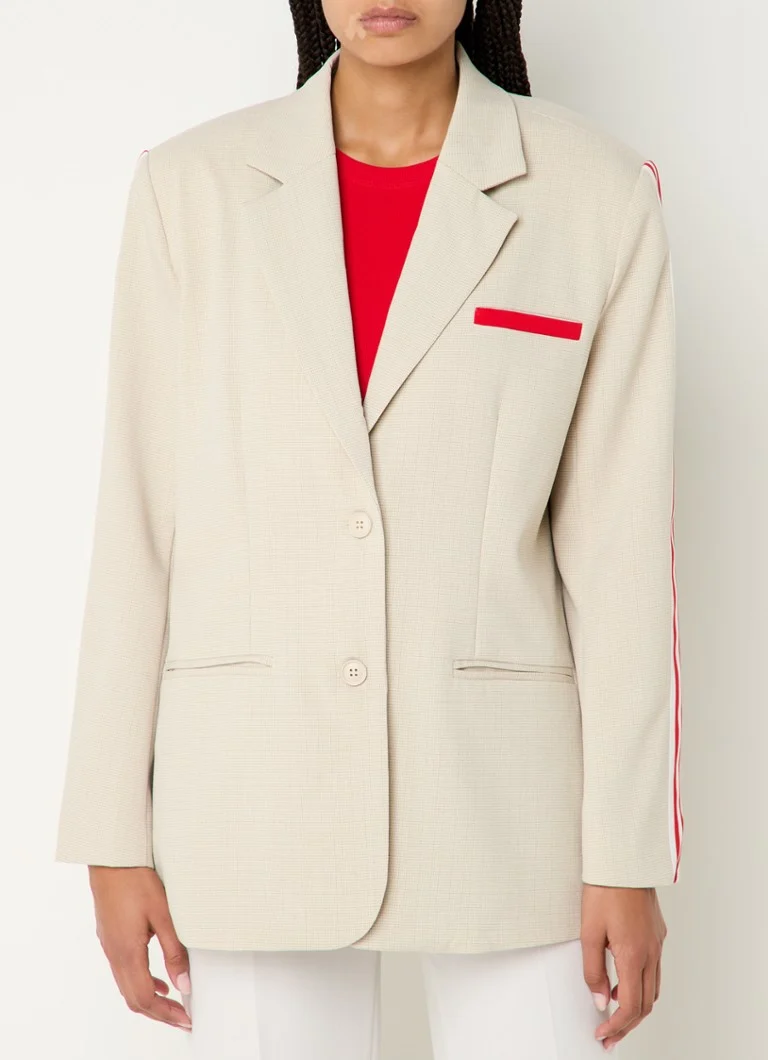 Blazer raffiné Department Bodi à motif à carreaux et poches passepoilées