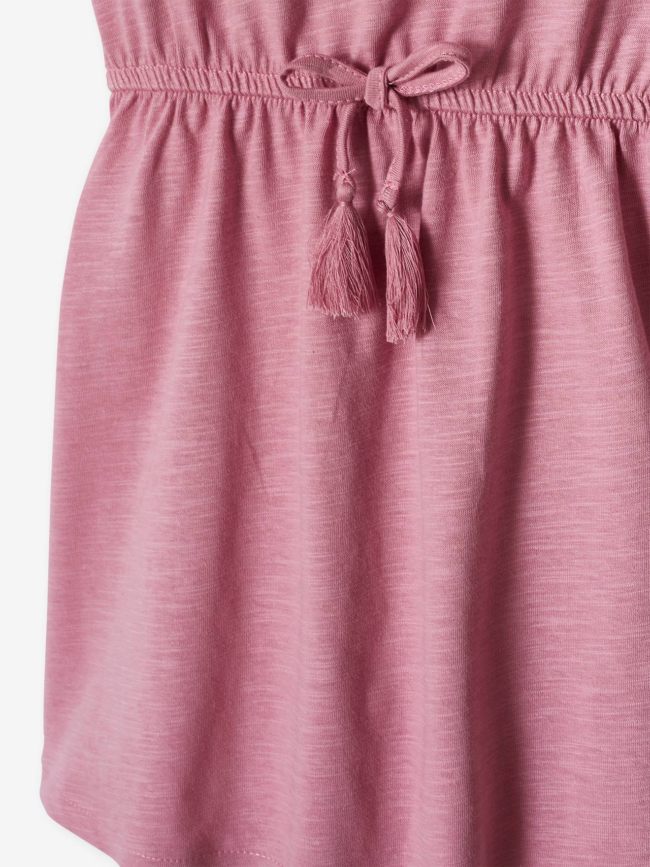 Vertbaudet Mädchen Kleid mit Lochstickerei Oeko-Tex - zartrosa