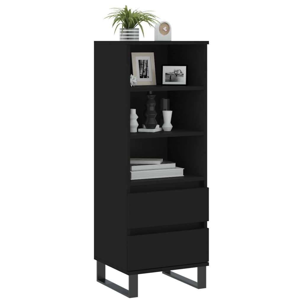vidaXL Sideboard Highboard Schwarz 40x36x110 cm Holzwerkstoff (1 St)