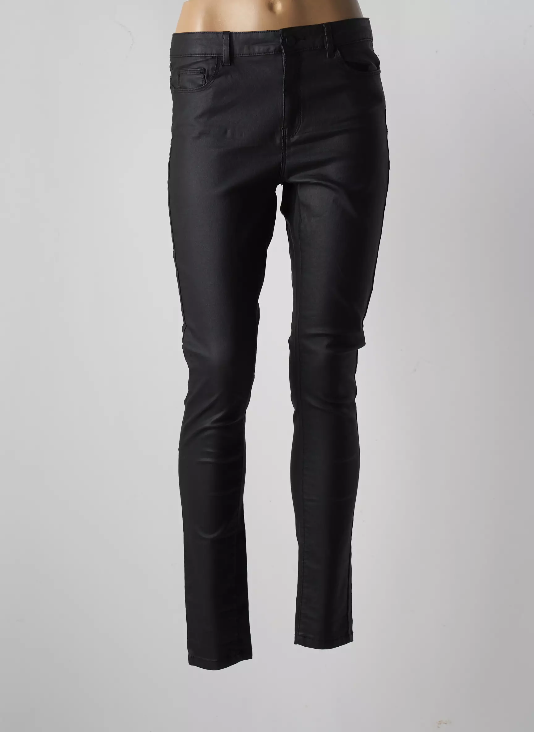 Only Pantalons Slim Femme couleur noir