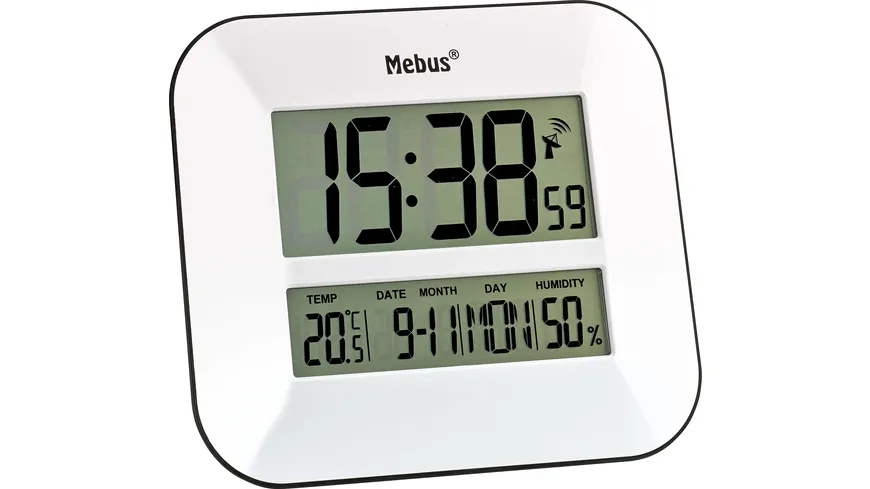 Mebus Digitaler Funkwecker 23,5 x 27 x 3cm