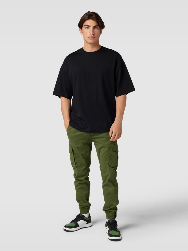 Cargohose mit Cargotaschen Modell 'Twill' in olivgrün