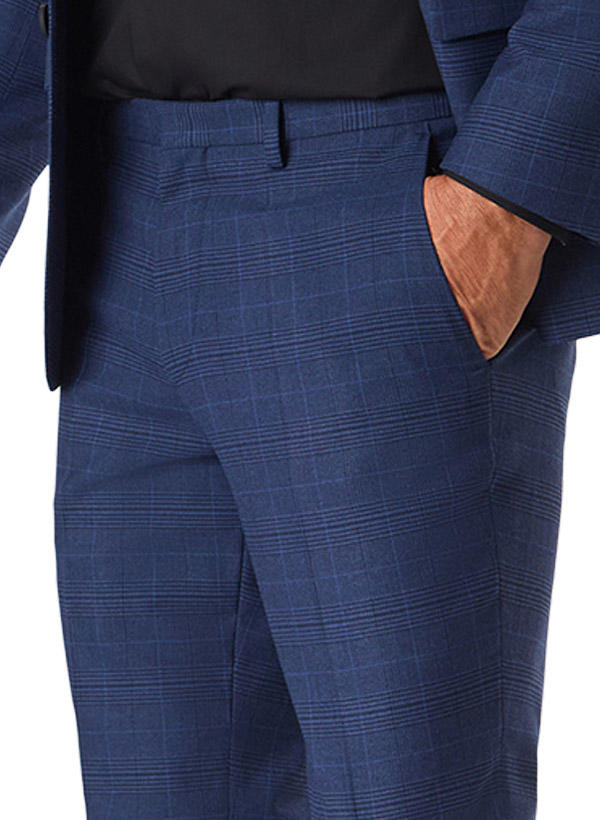 HUGO, Anzug Arti-Hesten, Extra Slim Fit, Woll-Stretch, blau kariert