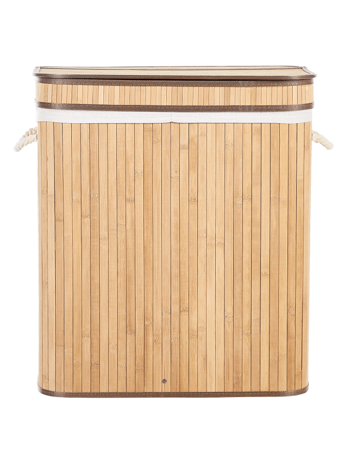 Beliani Wäschekörbe KALTHOTA in Heller Holzfarbton - (W) 52 x (H) 60 x (L) 34 cm günstig kaufen onesize