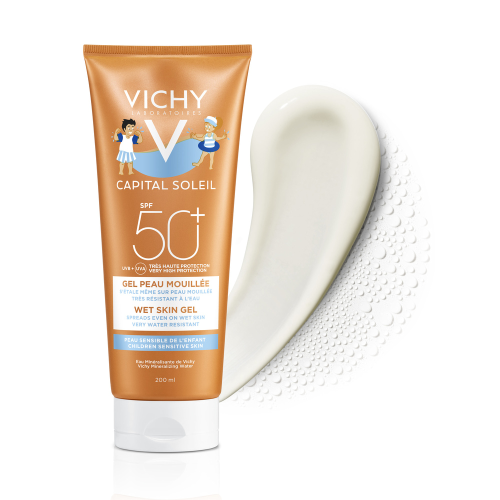 Vichy Gel peau mouillée enfant SPF50+ 200ml Gel peau mouillée enfant SPF50+