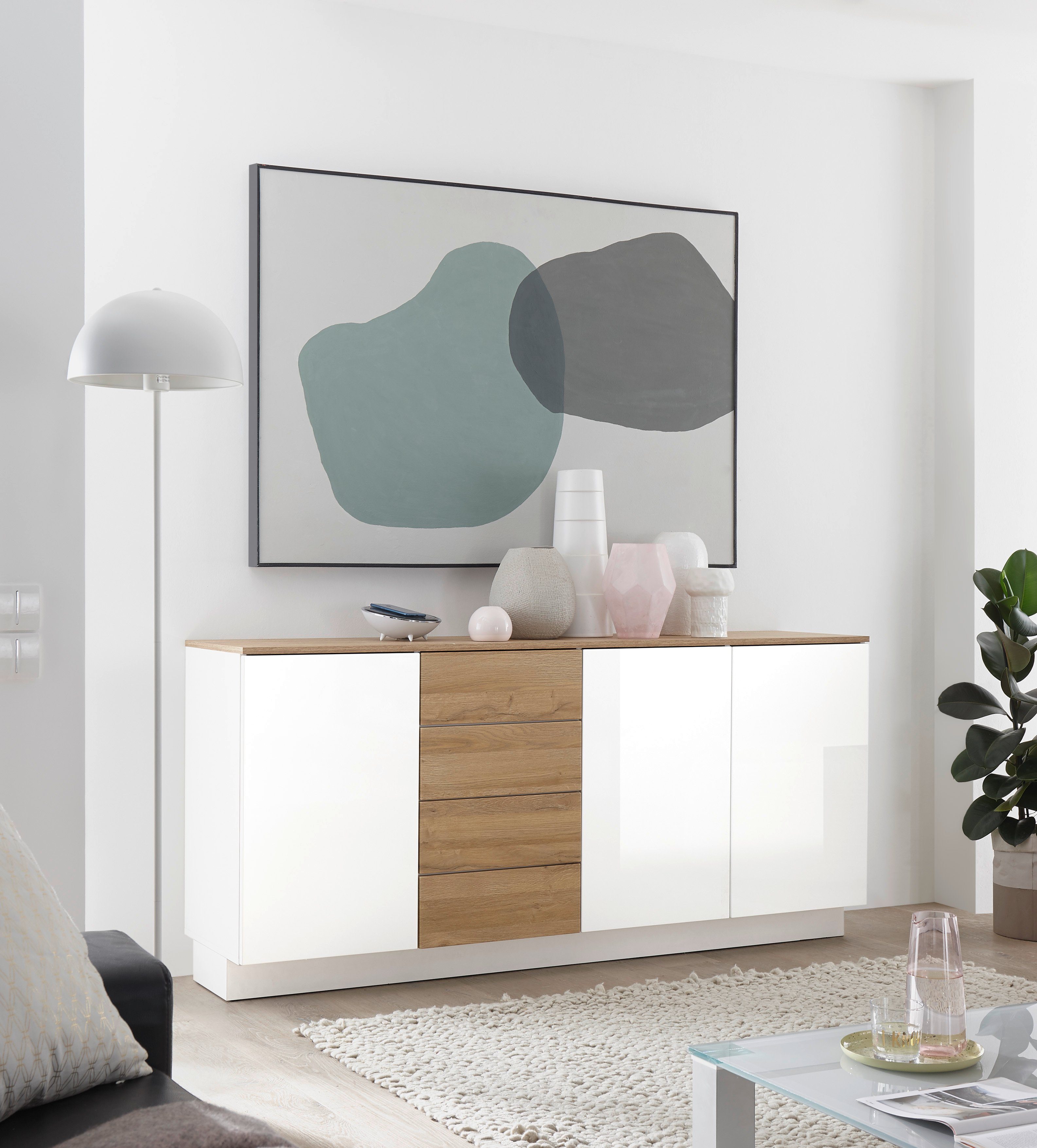 Stylefy Wohnwand Keymen, (Set (8-St), Wohnmöbel), 8-teilig, mit Push-to-Open, MDF, Modern Design